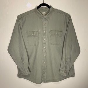 **SOLD** Long Sleeve Canvas Button Down Shirt